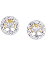 Diamond 1/3 ct. t.w. Family Tree Stud Earrings in Sterling Silver