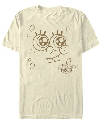 Nickelodeon Men's SpongeBob Square pants Bob Esponja Face Short Sleeve T-Shirt
