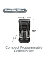 Proctor Silex 12 Cup Compact Programmable Coffee Maker