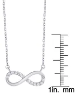 Diamond 1/5 ct. t.w. Infinity Necklace in Sterling Silver