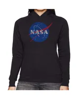 La Pop Art Women's Word Hooded Sweatshirt -Nasa's Most Notable Missions