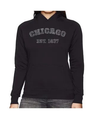 La Pop Art Women's Word Hooded Sweatshirt - Chicago 1837