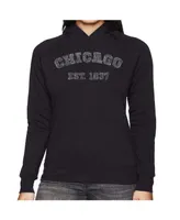 La Pop Art Women's Word Hooded Sweatshirt - Chicago 1837