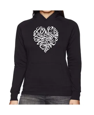La Pop Art Women's Word Hooded Sweatshirt -Love