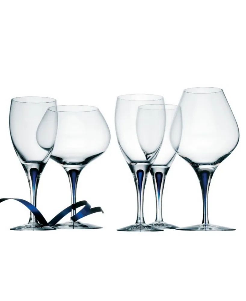 Orrefors Intermezzo Blue White Wine Glass