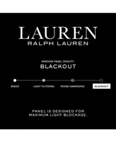 Lauren Ralph Lauren Waller Blackout Solid Back Tab Rod Pocket Curtain Panel