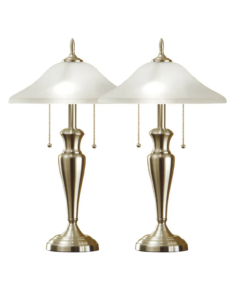 Artiva Usa 2-Piece Classic Cordinates 24" Lamps with High Quality Hammered Glass Shades