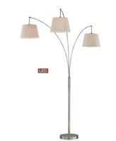 Artiva Usa Luce 84" Led 3-Arch Floor Lamp with Dimmer