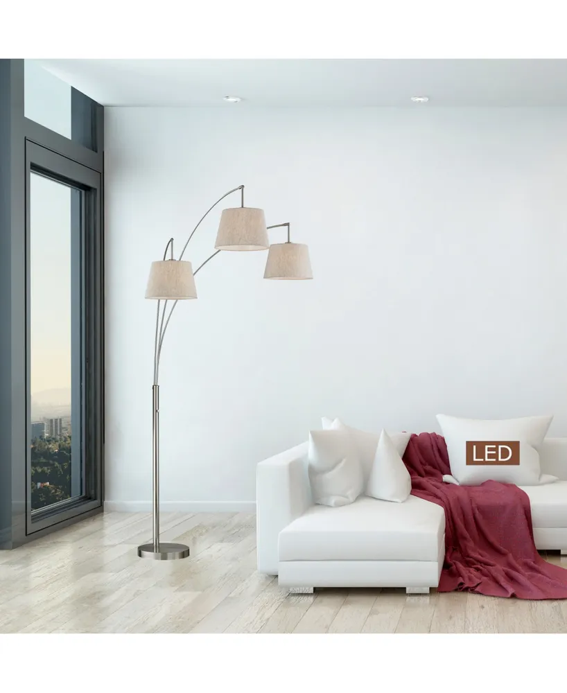 Artiva Usa Luce 84" Led 3-Arch Floor Lamp with Dimmer