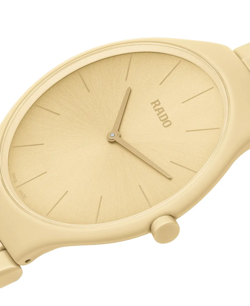 Rado Unisex Swiss True Thinline Les Couleurs Le Corbusier Gold-Tone High