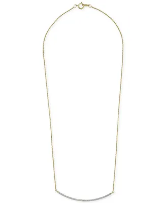 Wrapped Diamond Bar 18" Pendant Necklace (1/6 ct. t.w.) in 14k Gold, Created for Macy's