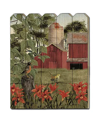 Trendy Decor 4U Summer Days by Billy Jacobs, Printed Wall Art on a Wood Picket Fence, 16" x 20"