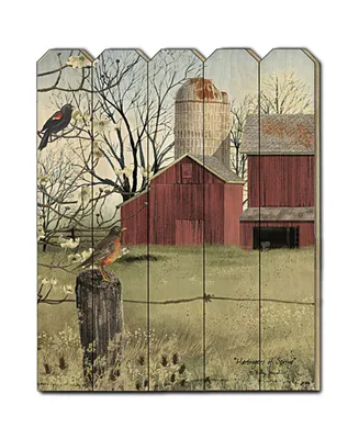 Trendy Decor 4U Harbingers of Spring by Billy Jacobs, Printed Wall Art on a Wood Picket Fence, 16" x 20"