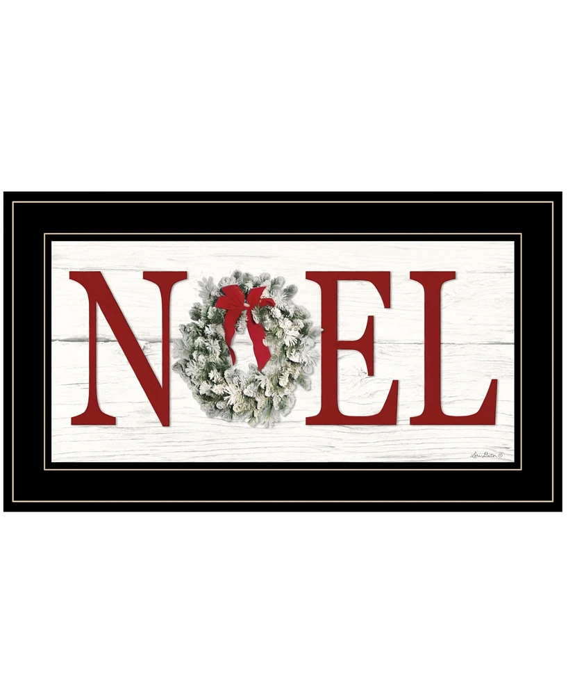 Trendy Decor 4U Christmas Noel by Lori Deiter, Ready to hang Framed Print, Black Frame, 21" x 12"