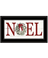Trendy Decor 4U Christmas Noel by Lori Deiter, Ready to hang Framed Print, Black Frame, 21" x 12"