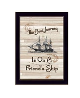 Trendy Decor 4U Friendship Journey by Millwork Engineering, Ready to hang Framed Print, Black Frame, 10" x 14"