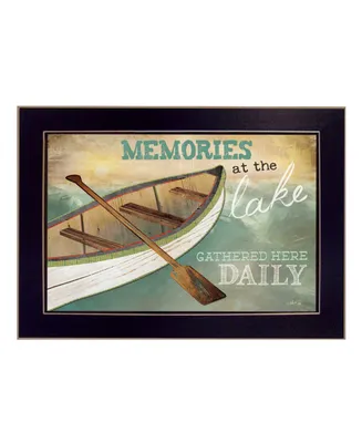 Trendy Decor 4U Memories at the Lake By Marla Rae, Printed Wall Art, Ready to hang, Black Frame, 20" x 14"