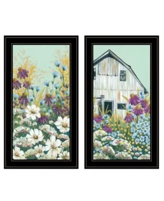 Trendy Decor 4u Floral Field 2 Piece Vignette By Michele Norman Frame Collection