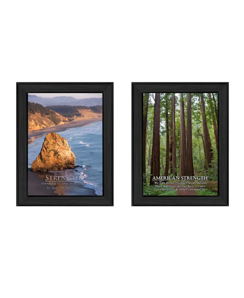 Trendy Decor 4U Strength Collection By Trendy Decor4U, Printed Wall Art, Ready to hang, Black Frame