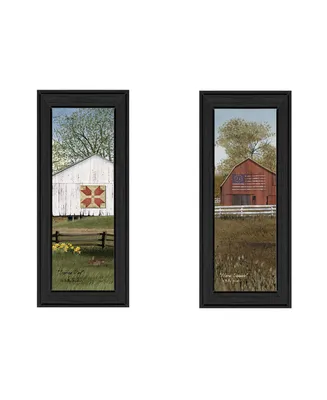 Trendy Decor 4U Country Barns Collection By Billy Jacobs, Printed Wall Art, Ready to hang, Black Frame, 8" x 20"