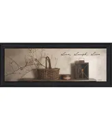 Trendy Decor 4U Live, Laugh and Love By Billy Jacobs, Printed Wall Art, Ready to hang, Black Frame, 14" x 38"