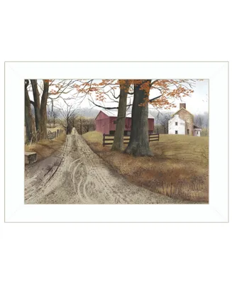 Trendy Decor 4U The Road Home by Billy Jacobs, Ready to hang Framed Print, White Frame, 21" x 15"