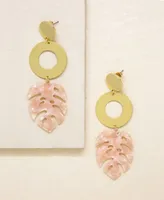 Ettika In The Tropics Resin Palm Leaf Earrings