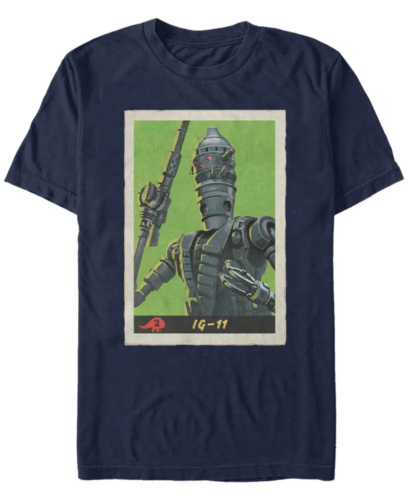 Star Wars Men's Mandalorian Retro Ig-11 Poster T-shirt