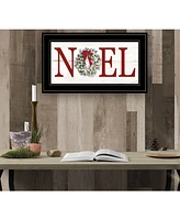 Trendy Decor 4U Christmas Noel by Lori Deiter, Ready to hang Framed Print, Black Frame, 21" x 12"