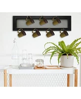 Trendy Decor 4u 7 Peg Mug Rack By Millwork Engineering Black Frame Collection