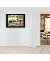 Trendy Decor 4U The Old Spring House by Billy Jacobs, Ready to hang Framed Print, Black Frame, 27" x 21"