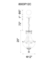 Cwi Lighting Stefania 4 Light Mini Pendant