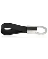 Sutton Stainless Steel Leather Key Ring