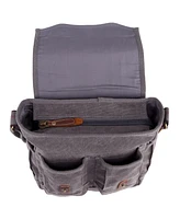 Tsd Brand Turtle Ridge 4-Pocket Canvas Crossbody Bag