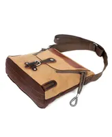 Tsd Brand Hidden Woods Canvas Traveler Crossbody Bag