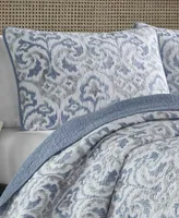 Tommy Bahama Cape Verde Smoke Reversible 2-Piece Twin Quilt Set