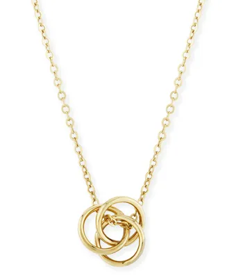 Love Knot Necklace Set in 14k Yellow Gold