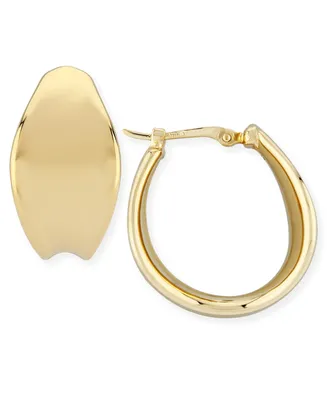 Bold Graduated Hoop Earrings Set in 14k Gold