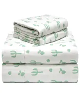 Pointehaven Whimsical Printed Flannel Sheet Set