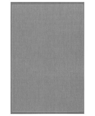 Closeout Couristan Rugs Indoor Outdoor Recife 1001 3012 Saddle Stitch Grey White