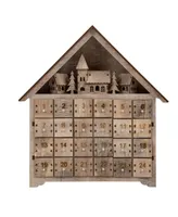 Glitzhome 15.35" H Wooden Led Countdown Farmhouse