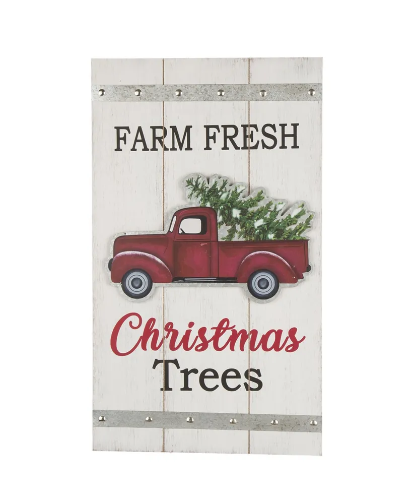 Glitzhome 24" H Wooden Truck Wall Decor