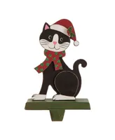 Glitzhome 7.76" H Wooden Cat Stocking Holder