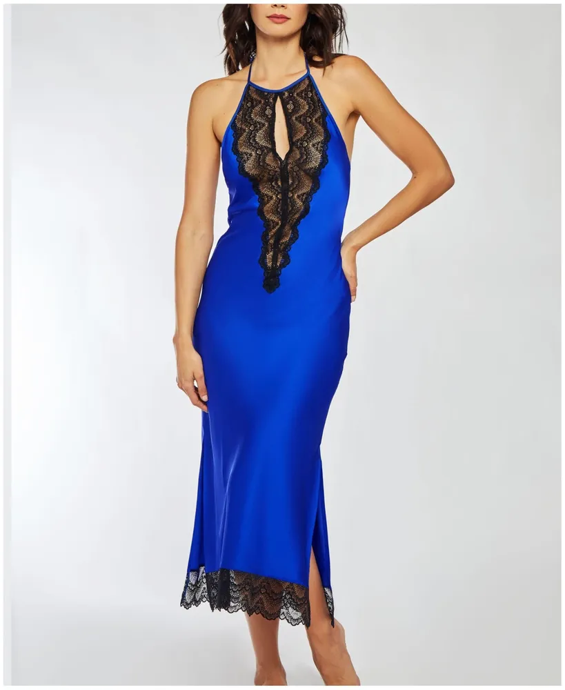 Women's Halter Lingerie Slip Trimmed Lace