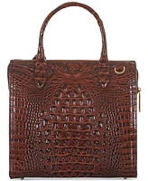 Brahmin Caroline Melbourne Embossed Leather Satchel