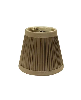 Cloth&Wire Slant Pencil Pleat Chandelier Lampshade with Flame Clip