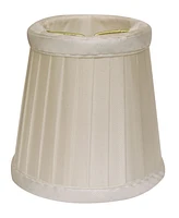 Cloth&Wire Slant Side Pleat Chandelier Lampshade with Flame Clip