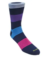 Duchamp London Men's Large Stripe Dress Sock