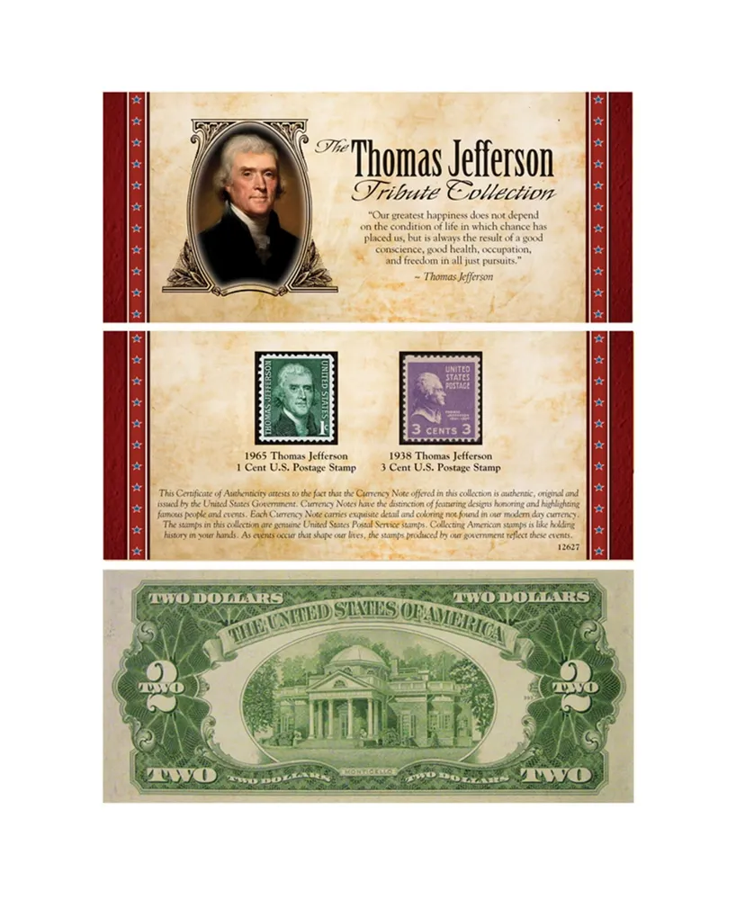 American Coin Treasures ' The Jefferson Tribute Collection with Rare 2 Bill