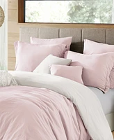 Cathay Home Inc. Ultra Soft Reversible Crinkle Duvet Cover Set, Twin/Twin Xl